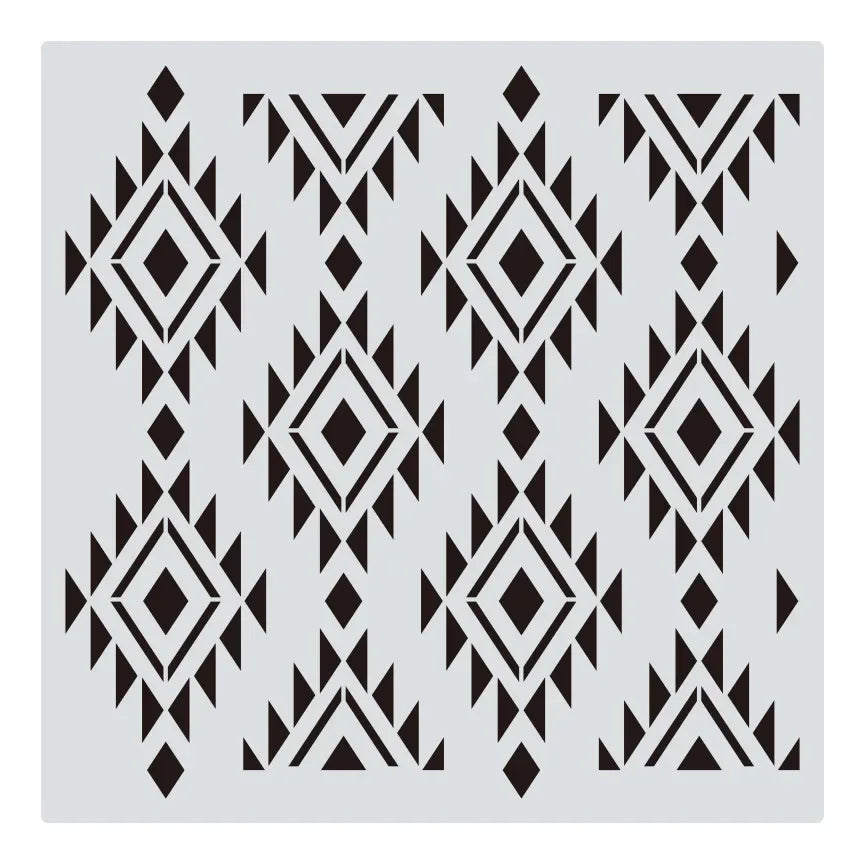 Khuon Stencil Mandala Geometric 30x30cm DIY Layering