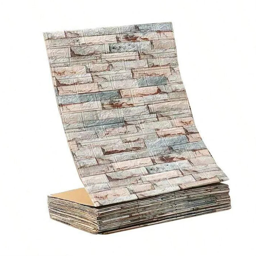 Giấy Dán Tường 3D Tự Dính Gạch Ốp Tường Phòng Khách