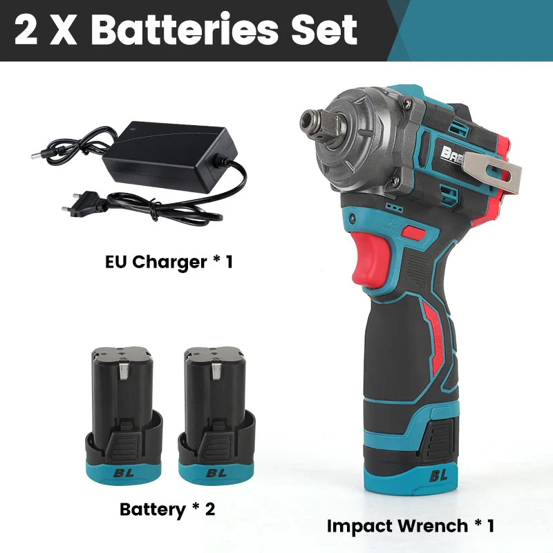 Máy Vặn Va Đập Không Chổi Than 600 Nm 2In1 Không Dây