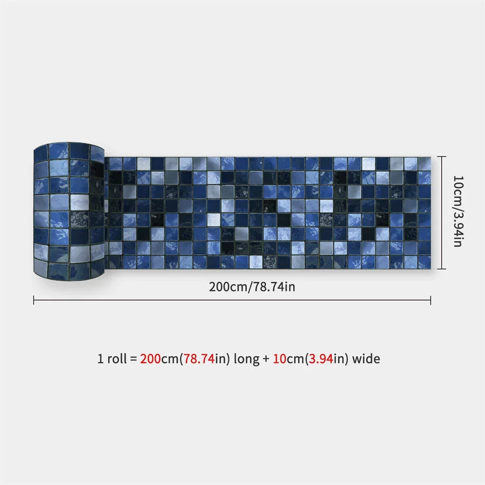 Waterproof Self-Adhesive Baseboard Wall Sticker Waistline Baseboard Wall Trim Corner Line Protector Decor Skirting Board Decal
