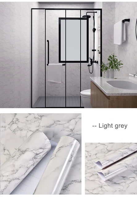 Kitchen Oil-Proof Film Stove Waterproof Moisture-Proof Self-Adhesive Wallpaper Countertop Cabinet Renovation Tile Marble Sticker