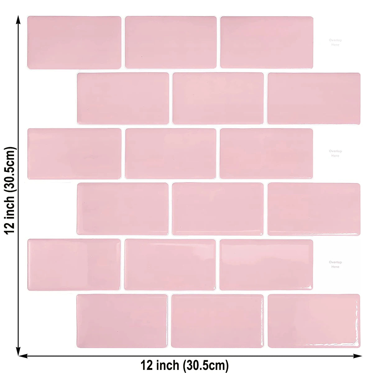 5 Mien Dan Gach 3D Treo Tuong Bep Chong Nuoc 12x12 Inch