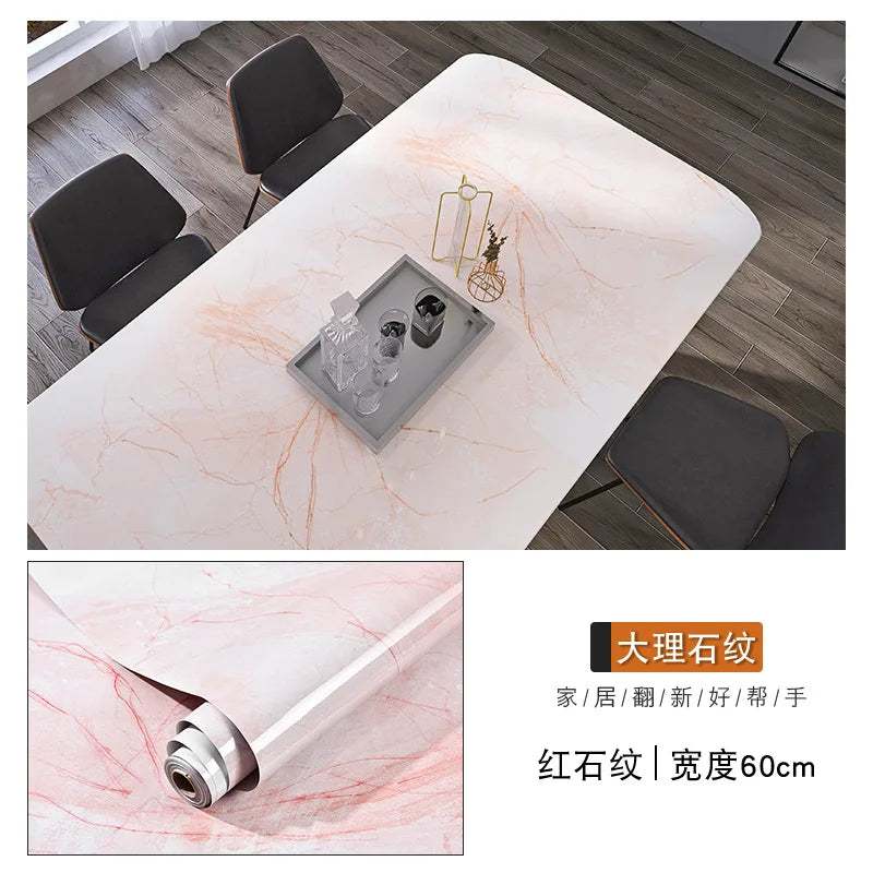 Giay Dan Tuong Marble PVC Dinh 60cm Phong Tam Bep Mat Ban