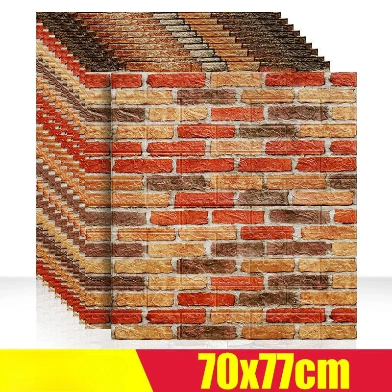 Bộ Dán Tường 3D Foam Gạch Chống Nước Tự Dính 1 5 12 Miếng