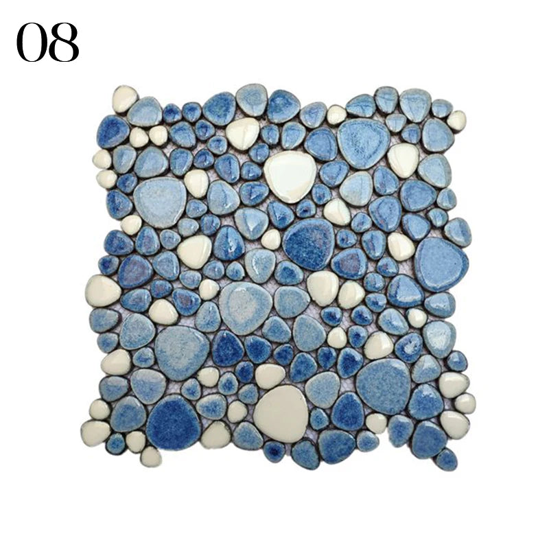 Gach Mosaic Ceramic 30x30cm Xanh Trang KhongTruot Phong Tam
