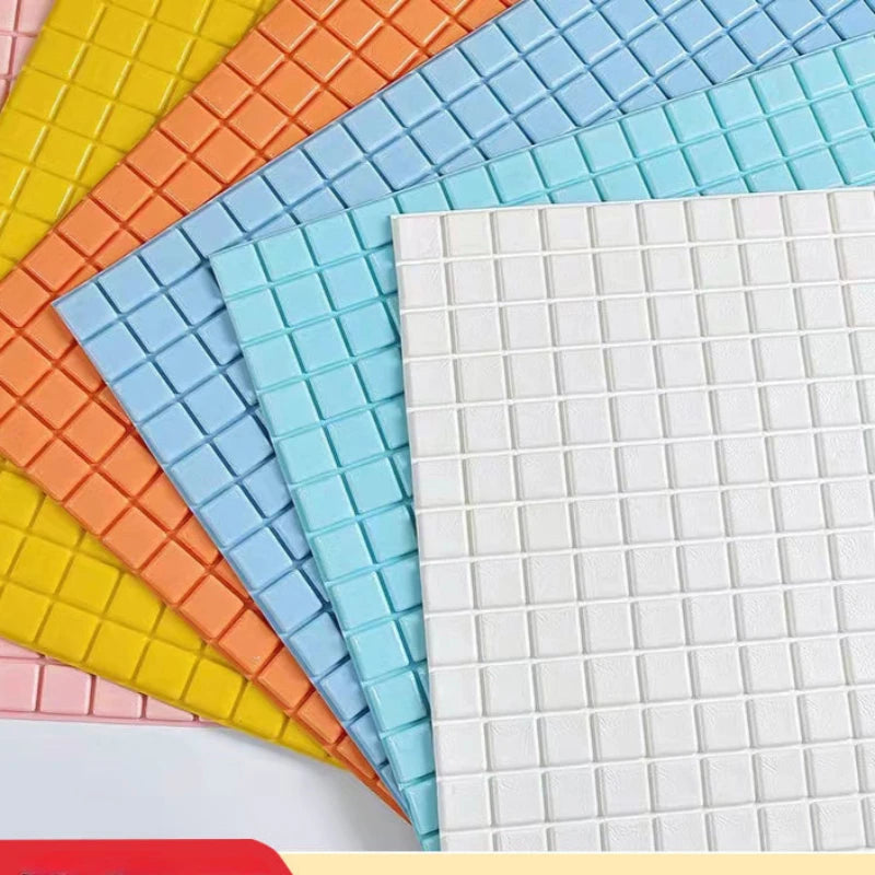 Miếng Dán Tường Mosaic Chống Va Đập Trang Trí Phòng Khách