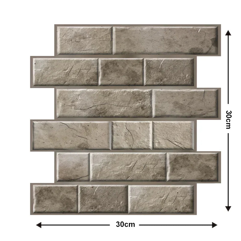 Self Adhesive Tile Wall Sticker Home Decor 3D PVC Brick Sticker Wall Decor For Kitchen Cupboard Bathroom Waterproof Wallpaper