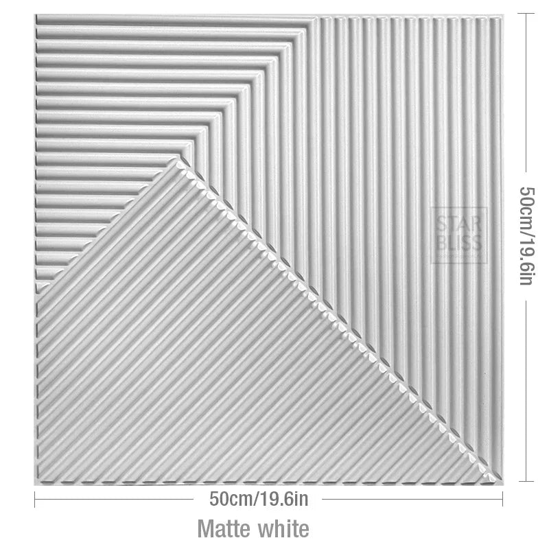 12 piece 50cm / 3m² Shiny gold 3D wall decor Wood grain slatted wall panel 3D groove texture panel tile wall sticker waterproof
