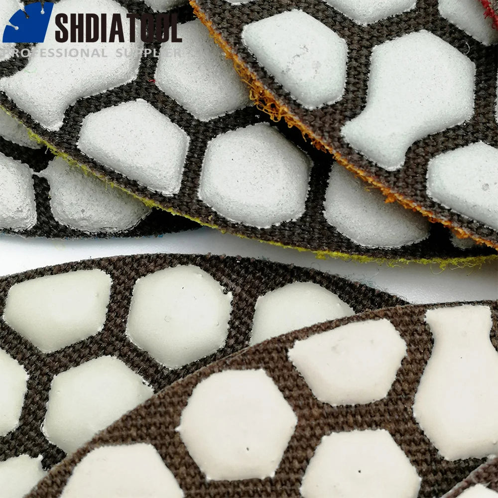 SHDIATOOL 7pcs 4"/100mm Diamond Dry Polishing Pad For Granite Marble Grit #50 Sanding Disc Stone Sanding Disk Stone Polisher Pad