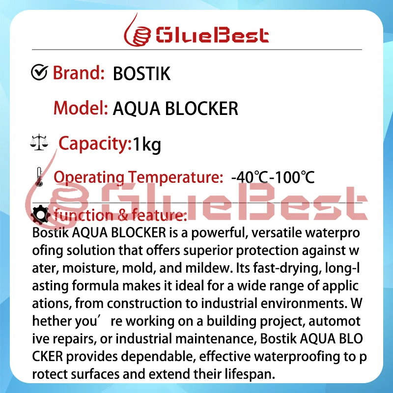 Bostik AQUA BLOCKER Waterproofing Coating for Leak Prevention Surface Sealing Long-Lasting Protection in Damp Original Product