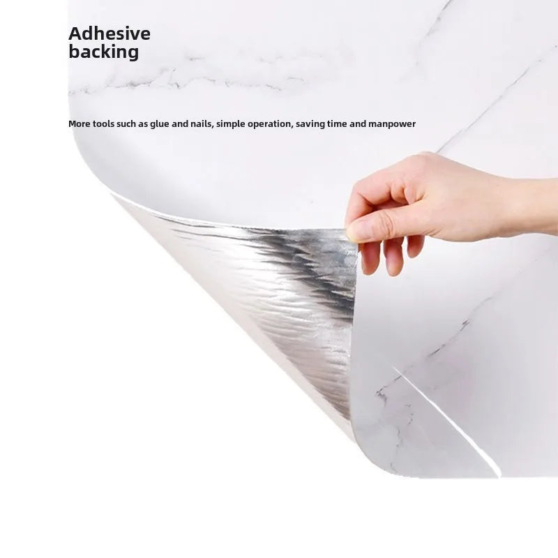 Nẹp Tường Nhôm Tự Dán 30x60cm Vân Đá Gỗ Chống Thấm