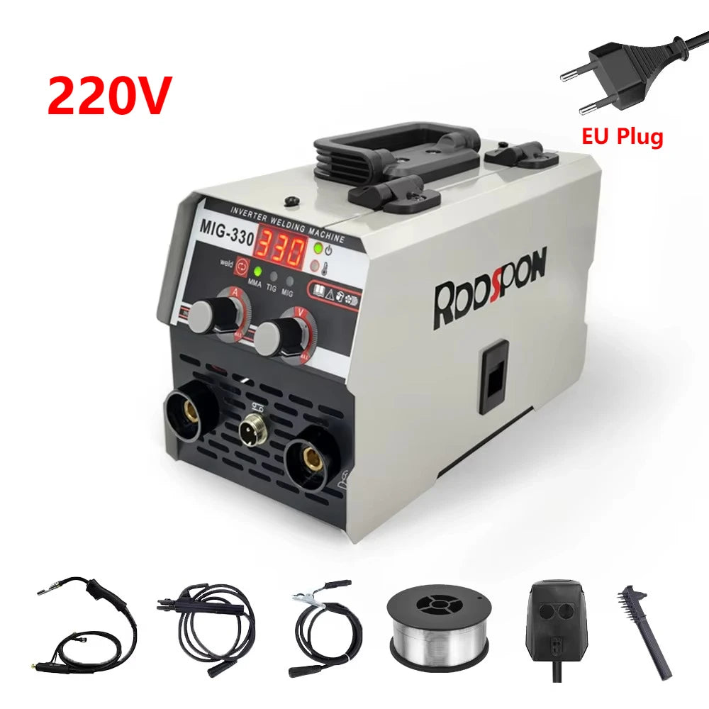 Máy Hàn 3 Trong 1 MIG TIG ARC Hiển Thị LED Cấp Dây Tự Động 330A