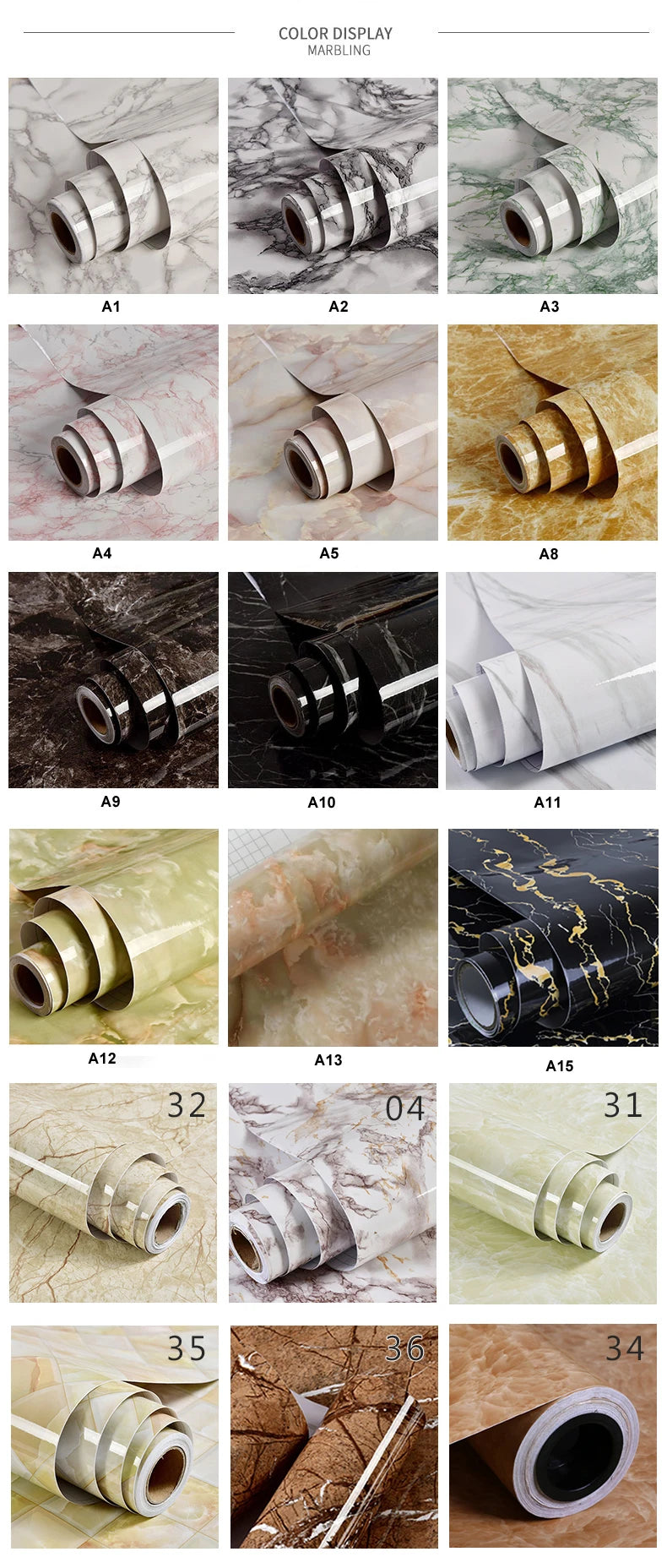 Kitchen Oil-Proof Film Stove Waterproof Moisture-Proof Self-Adhesive Wallpaper Countertop Cabinet Renovation Tile Marble Sticker