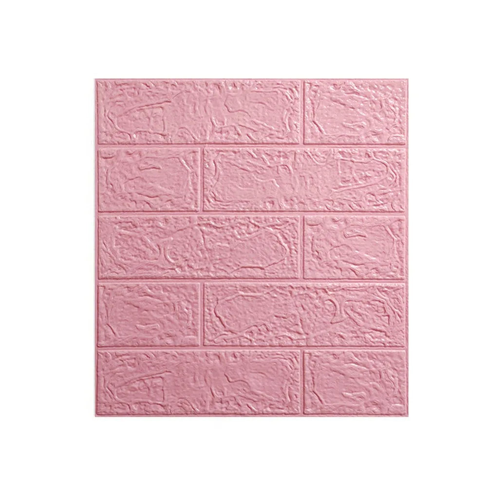 Waterproof 3D Imitation Brick Wall Stickers DIY Peel and Stick Decorative Stickers 35*38.5CM Moisture-proof Background Wallpaper