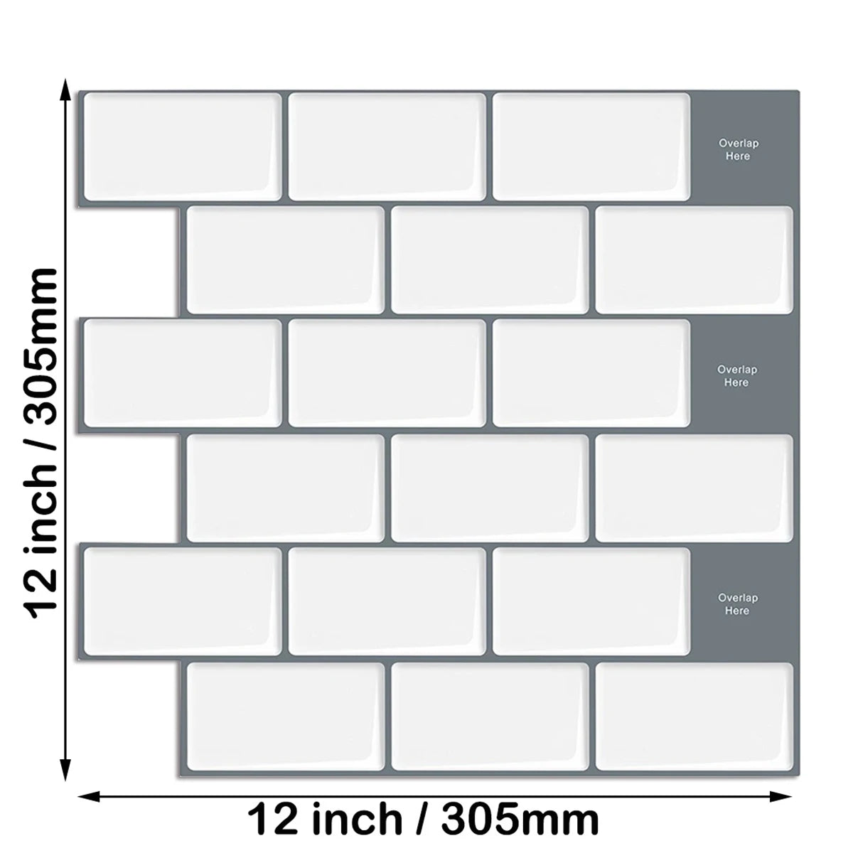 Vividtiles 3D Vinyl Dán Dính Ốp Tường Bếp Chống Nước Bền