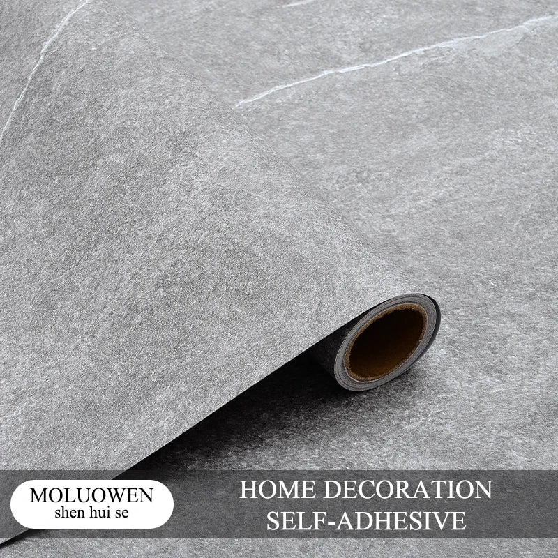 Retro PVC Self-adhesive Waterproof Floor Stickers Rolls Home Renovation Wallpapers For Bathroom Living Room Kitchen Wall Decor