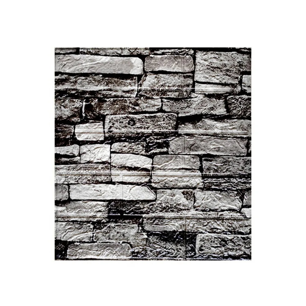 Waterproof 3D Imitation Brick Wall Stickers DIY Peel and Stick Self-adhesive Wallpaper Panel Retro Moisture-proof