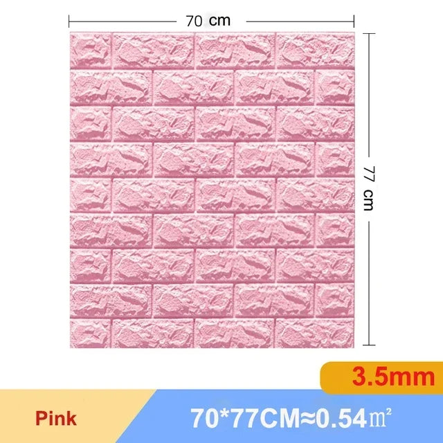 10 Miếng Dán Tường 3D Tự Dính Trang Trí Nhà Phòng Khách