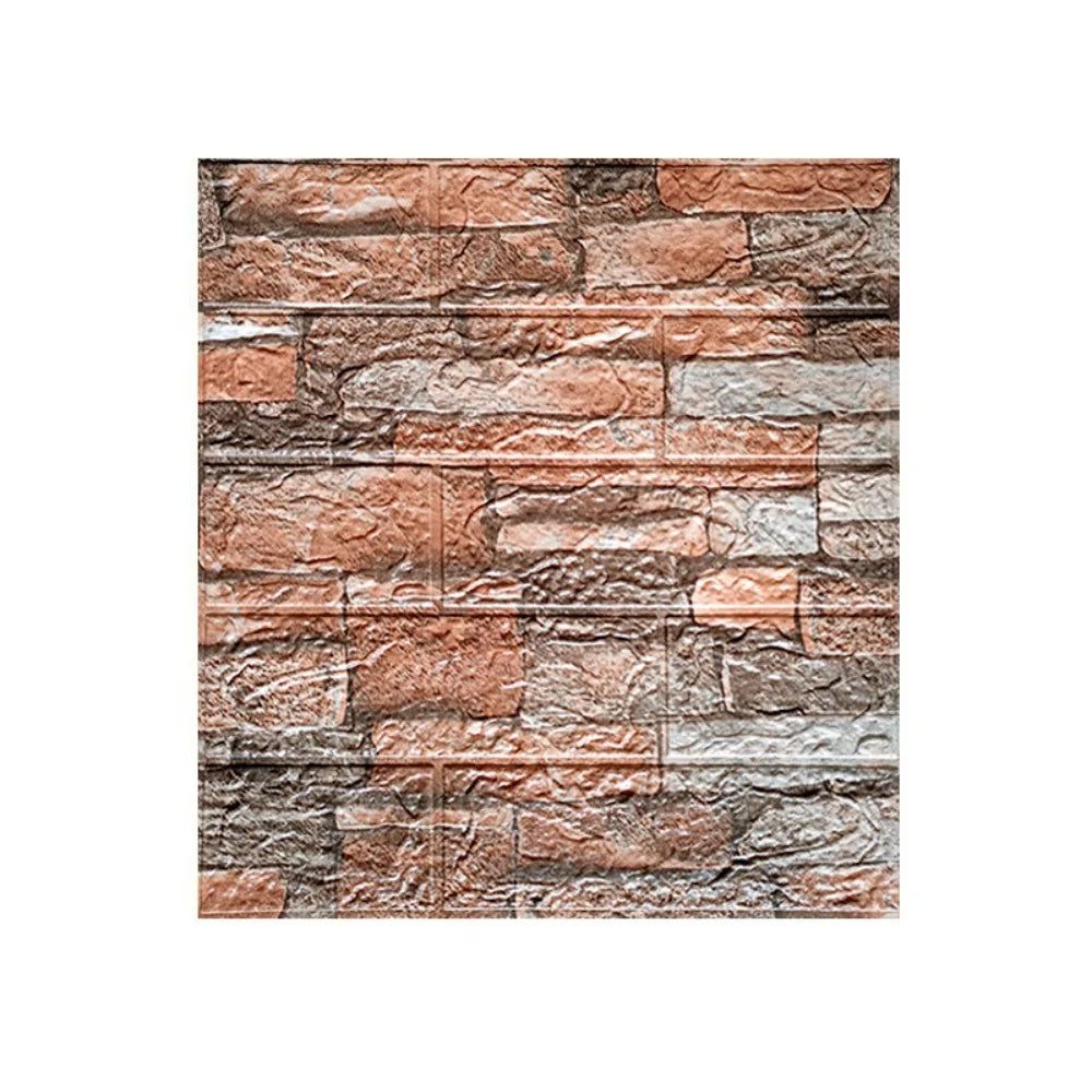 Waterproof 3D Imitation Brick Wall Stickers DIY Peel and Stick Self-adhesive Wallpaper Panel 35*38.5CM Oil Proof