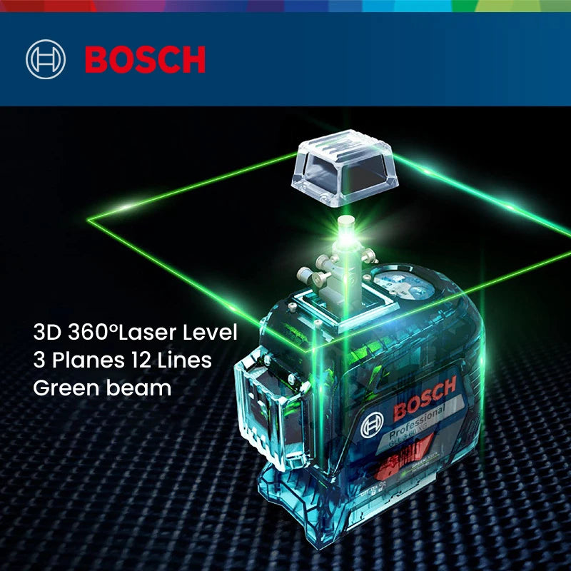 Bosch GLL 3-60 XG Máy Laser Xanh 12 Dòng 360 Độ Tự Cân