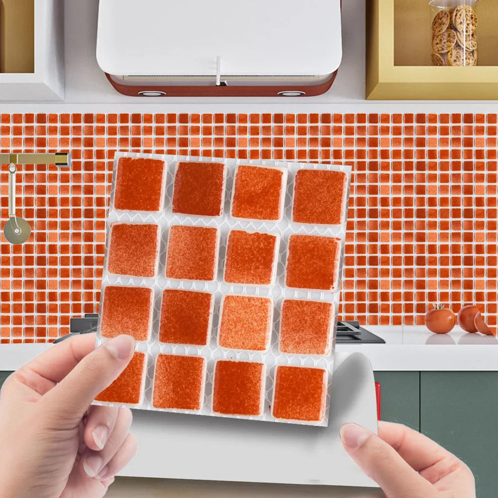 Bộ 10 Miếng Gạch Mosaic 3D Dán Tường Chống Thấm Phòng Tắm