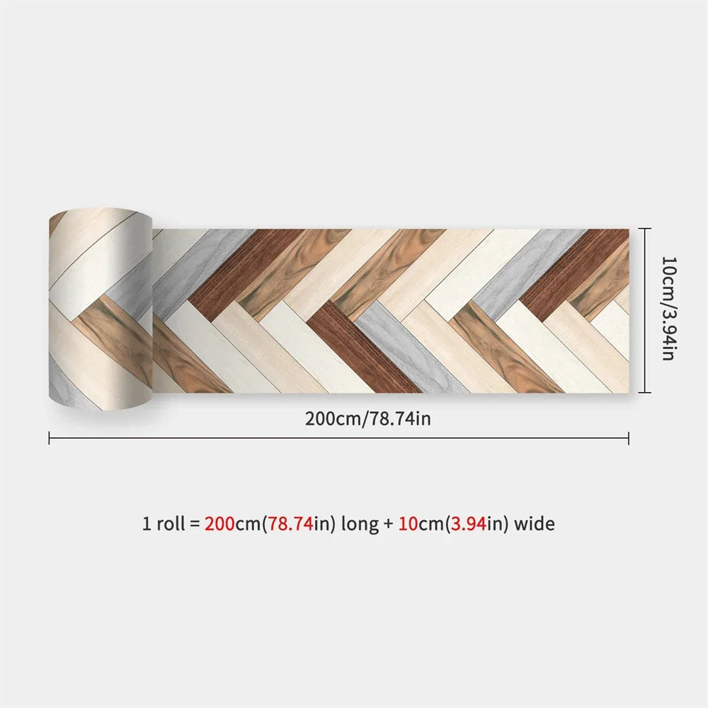 Waterproof Self-Adhesive Baseboard Wall Sticker Waistline Baseboard Wall Trim Corner Line Protector Decor Skirting Board Decal