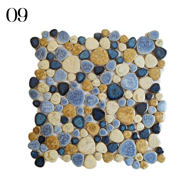 Gach Mosaic Ceramic 30x30cm Xanh Trang KhongTruot Phong Tam