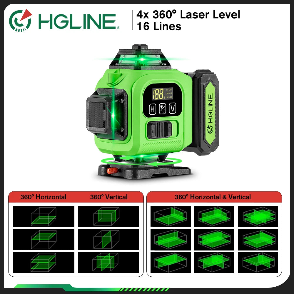 Máy Cân Laser 16 Dải 4x360 Độ Chuyên Nghiệp App Điều Khiển