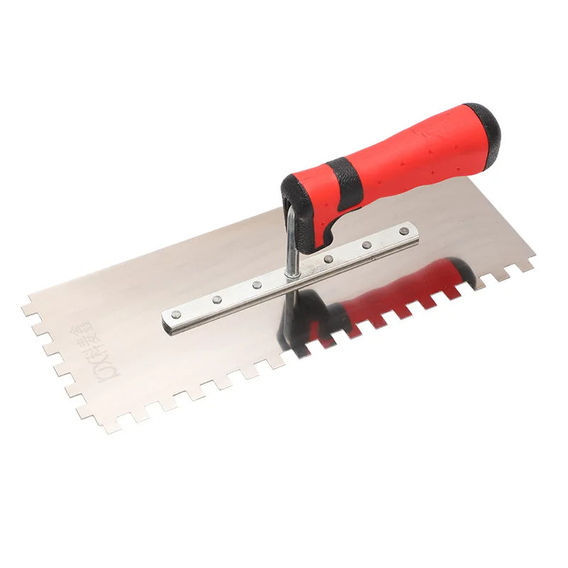 Stainless Steel Toothed Trowel, Trowel, Scraper, Bricklayer Scraper, Serrated Tile Tool