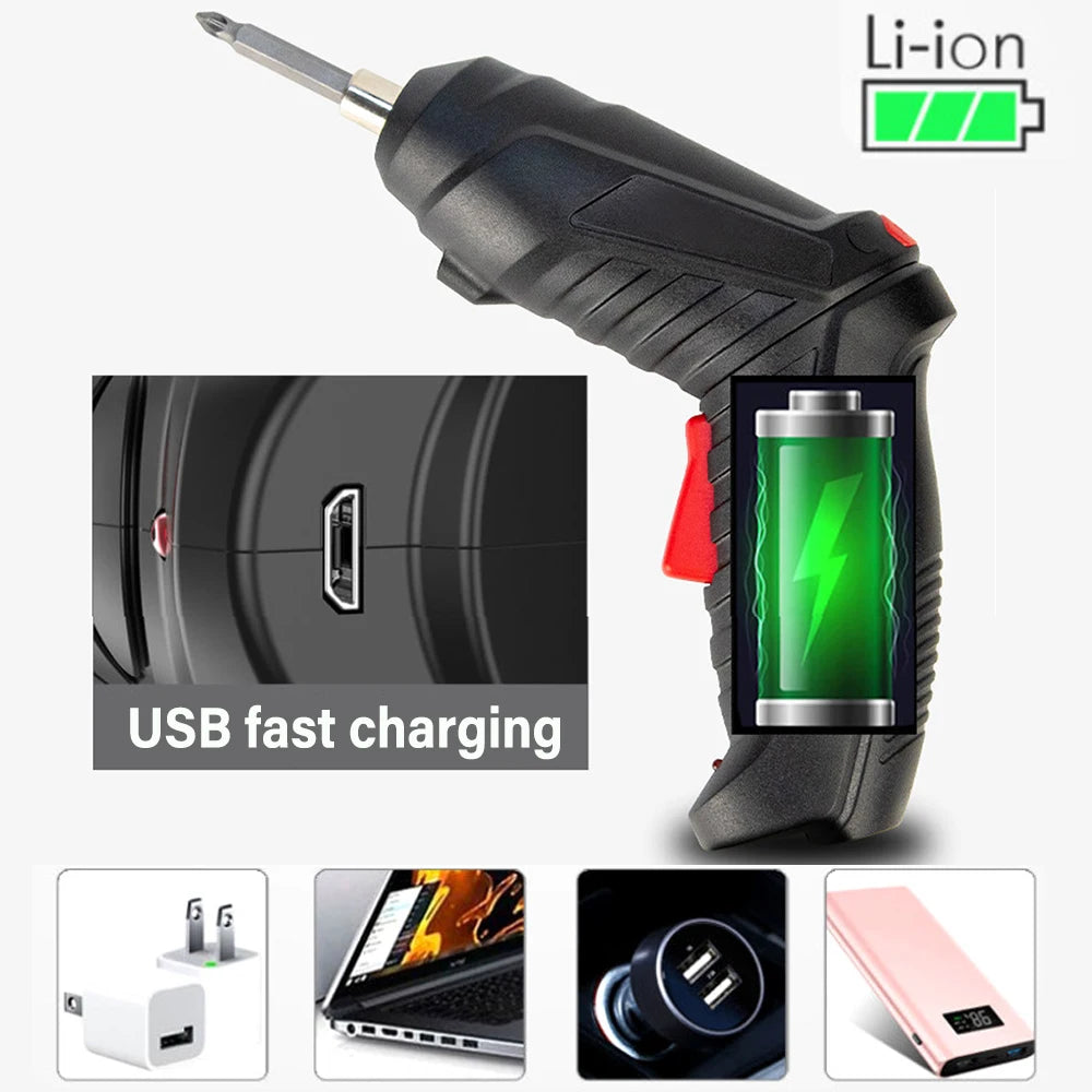 Tua Vít Điện Pin Sạc Không Dây Hiệu Năng Cao 0.38NM 1600RPM