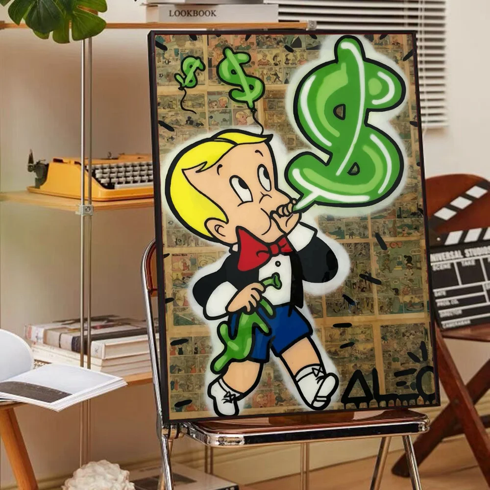 Poster Graffiti Alec Monopoly Money Waterproof Treo Tuong
