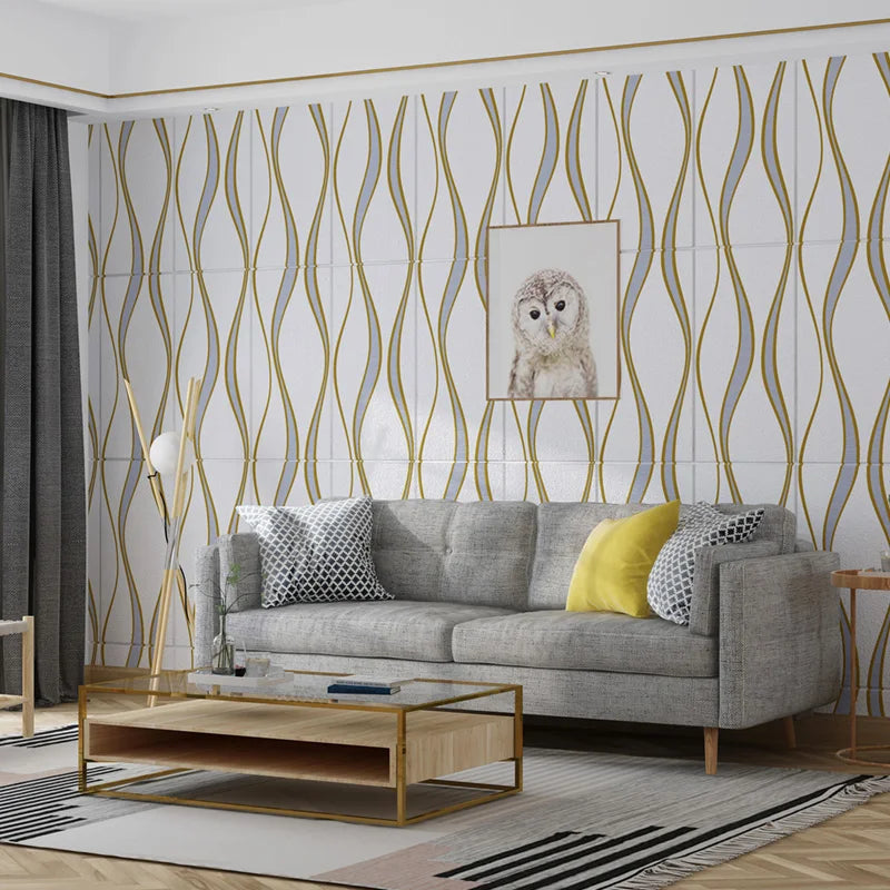 Dán Tường 3D Gạch Xốp Phòng Ngủ Có Keo Dính Chống Thấm