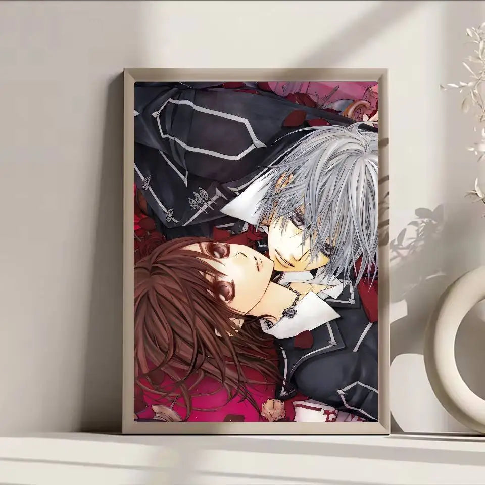 Poster Anime Vampire Knight Dán Tường Bền Nước Quán Cafe