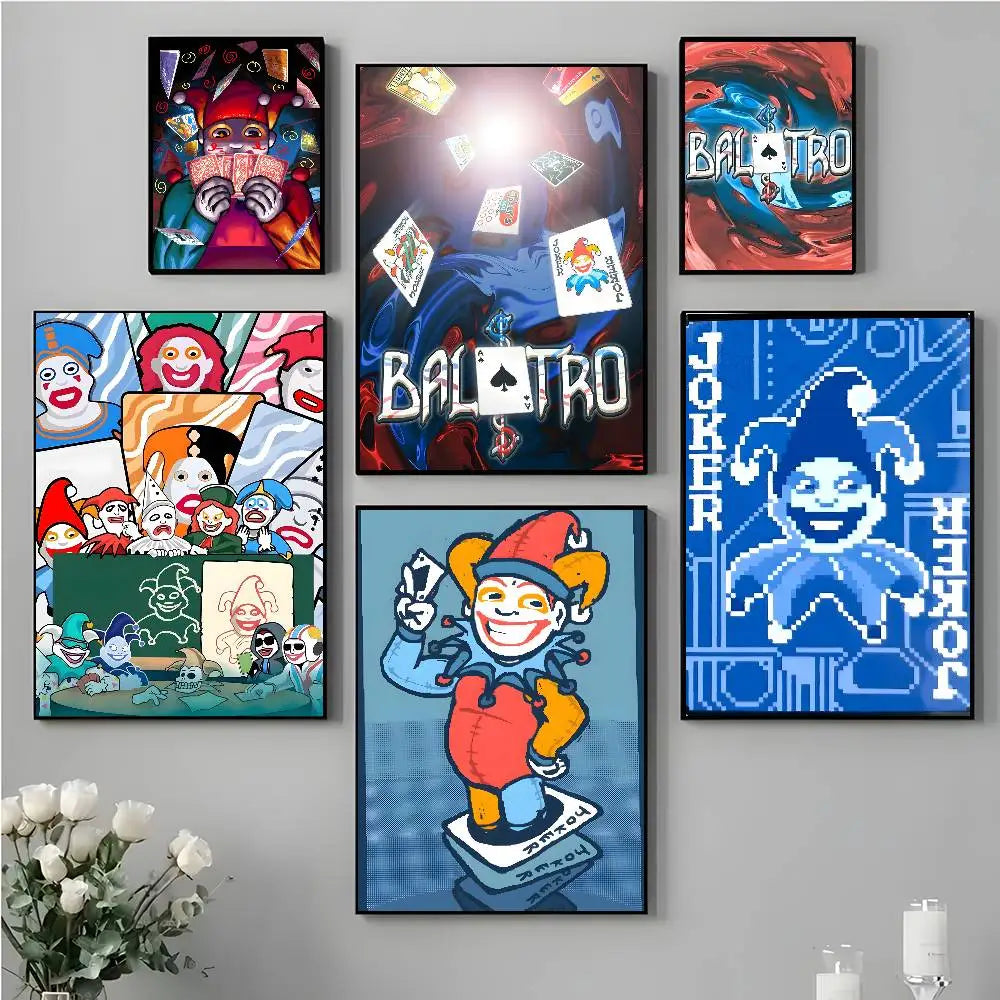 Poster B Balatro Dán Tường Tự Dính Chống Nước Quán Cà Phê