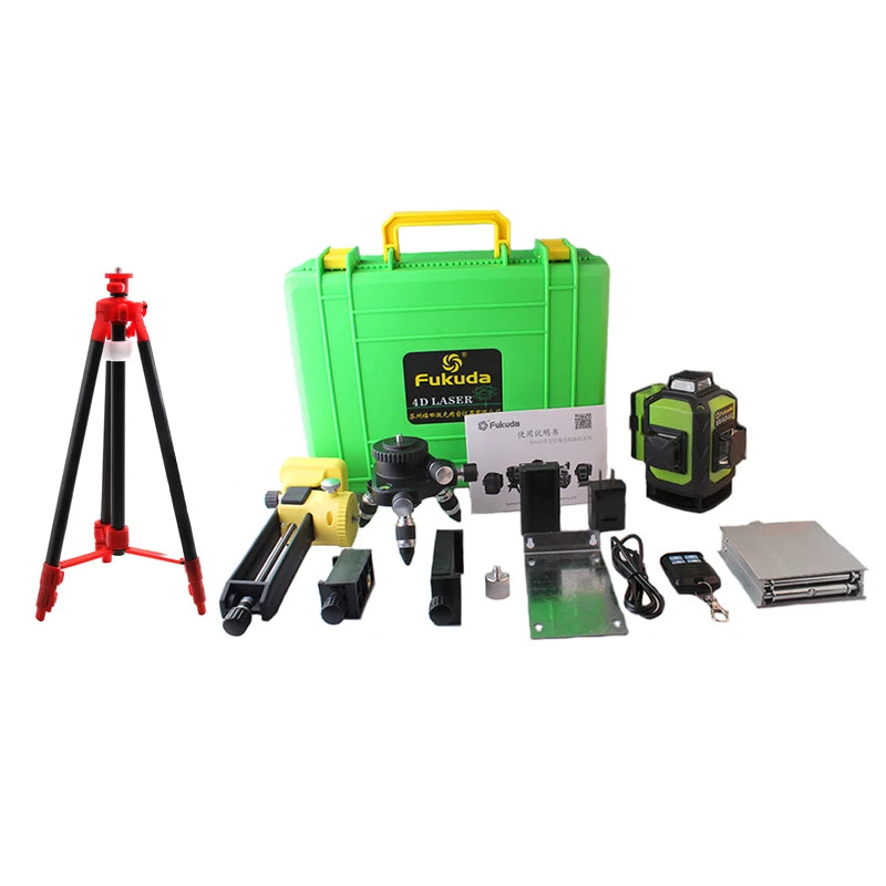 Máy Laser Fukuda 16 Đường 4D Xanh 515NM 360 Độ Tự Cân