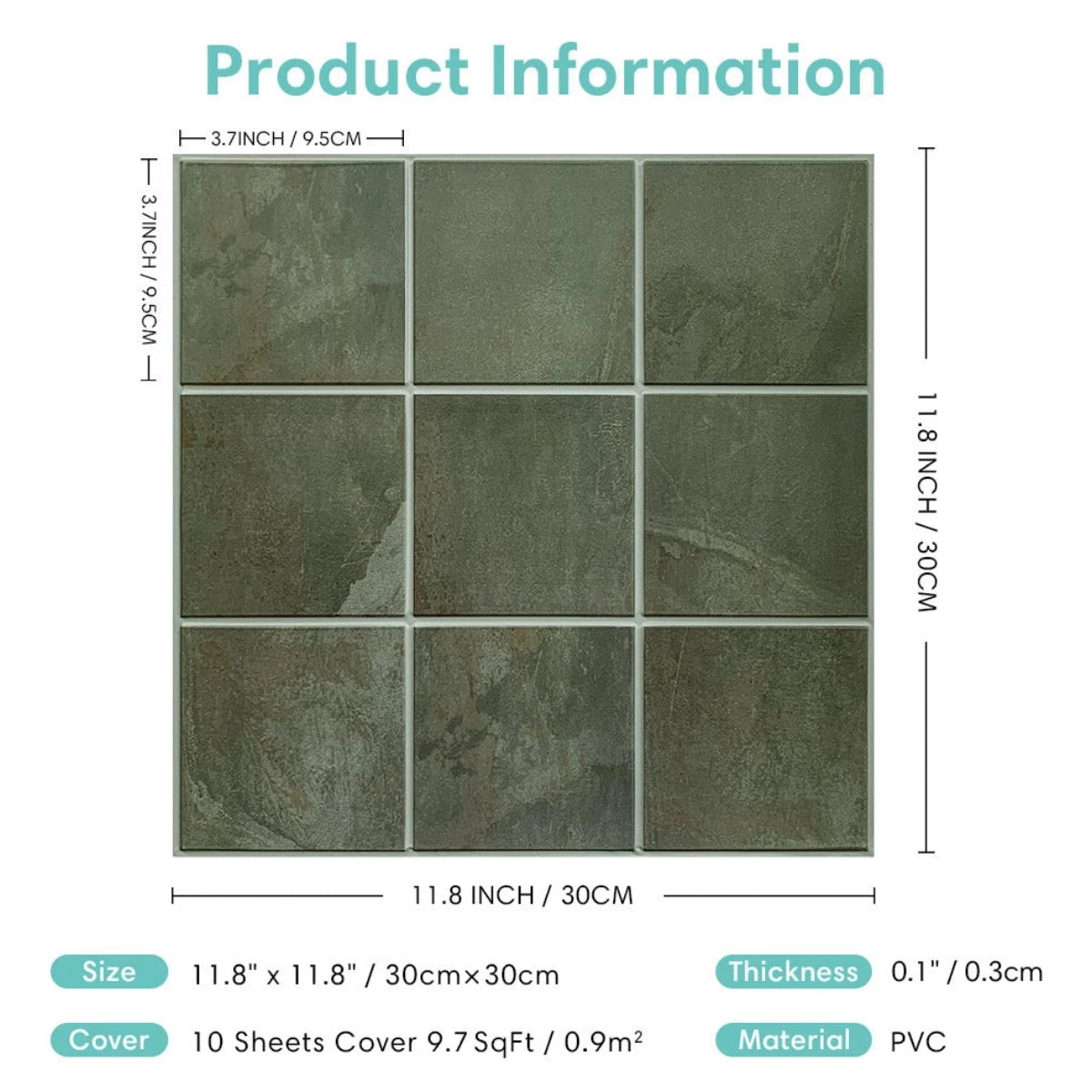 1/10pcs 3D Peel and Stick Wall Tile Self Adhesive Kitchen Backsplash Tile Sticker DIY Wall Panel Waterproof 3D Wall Sticker