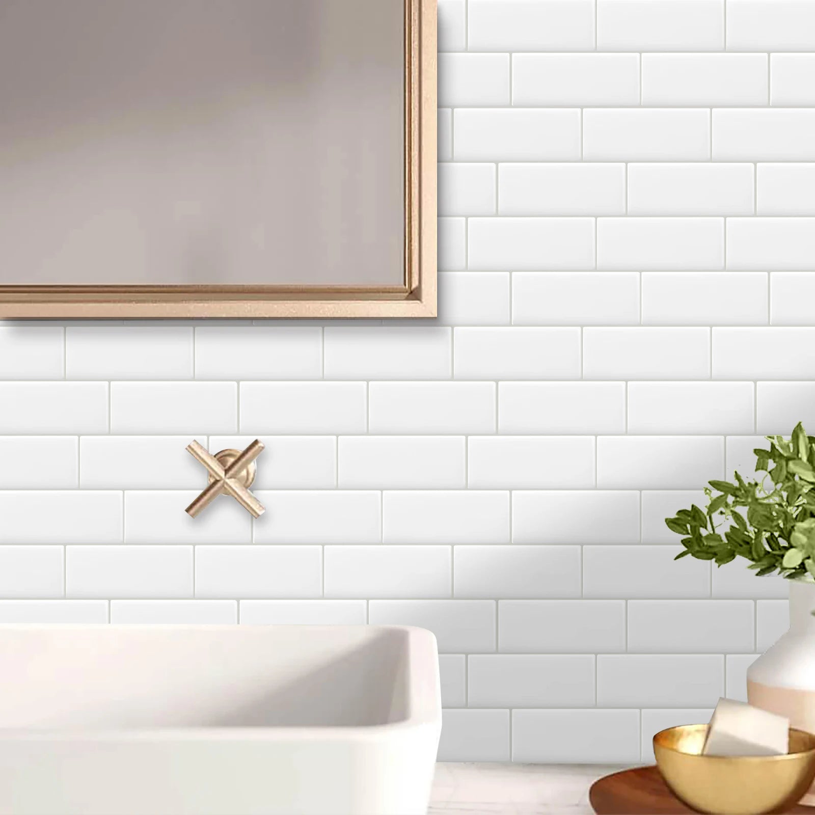 10 Pieces Premium Waterproof Wallpaper 3D Peel and Stick Subway Wall Tile Sticker for Kitchen & BathroomChildren's Room