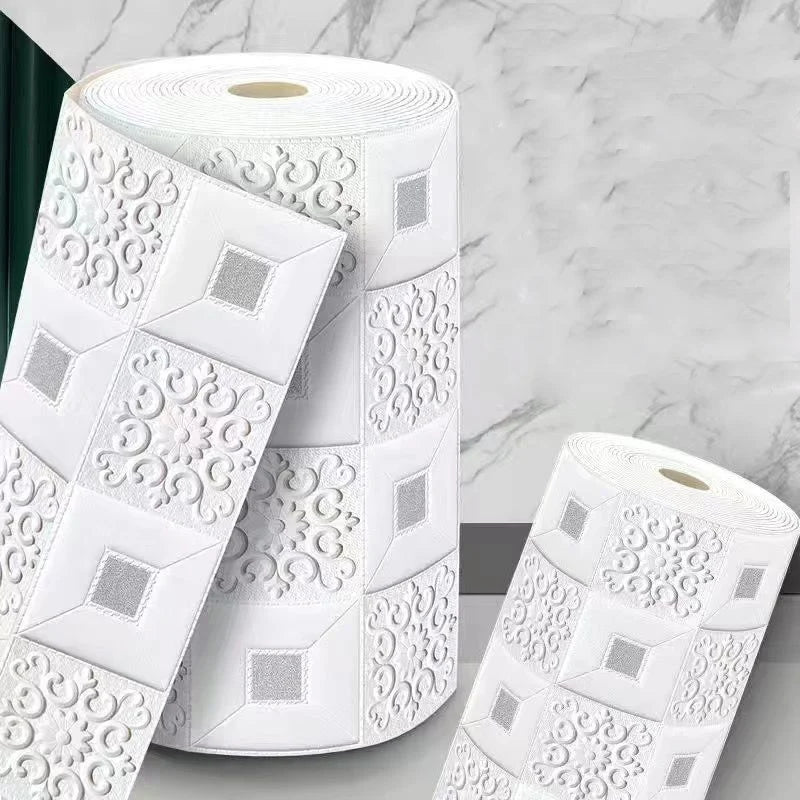 70cm*1m  3D Brick Pattern Wall Panels Wallpaper DIY Waterproof for Living Room Bedroom Kitchen Background Wall Decoration
