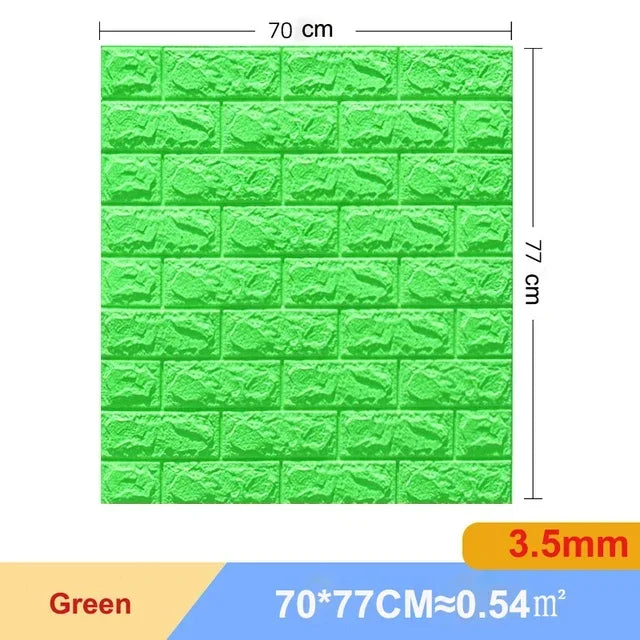 10 Miếng Dán Tường 3D Tự Dính Trang Trí Nhà Phòng Khách