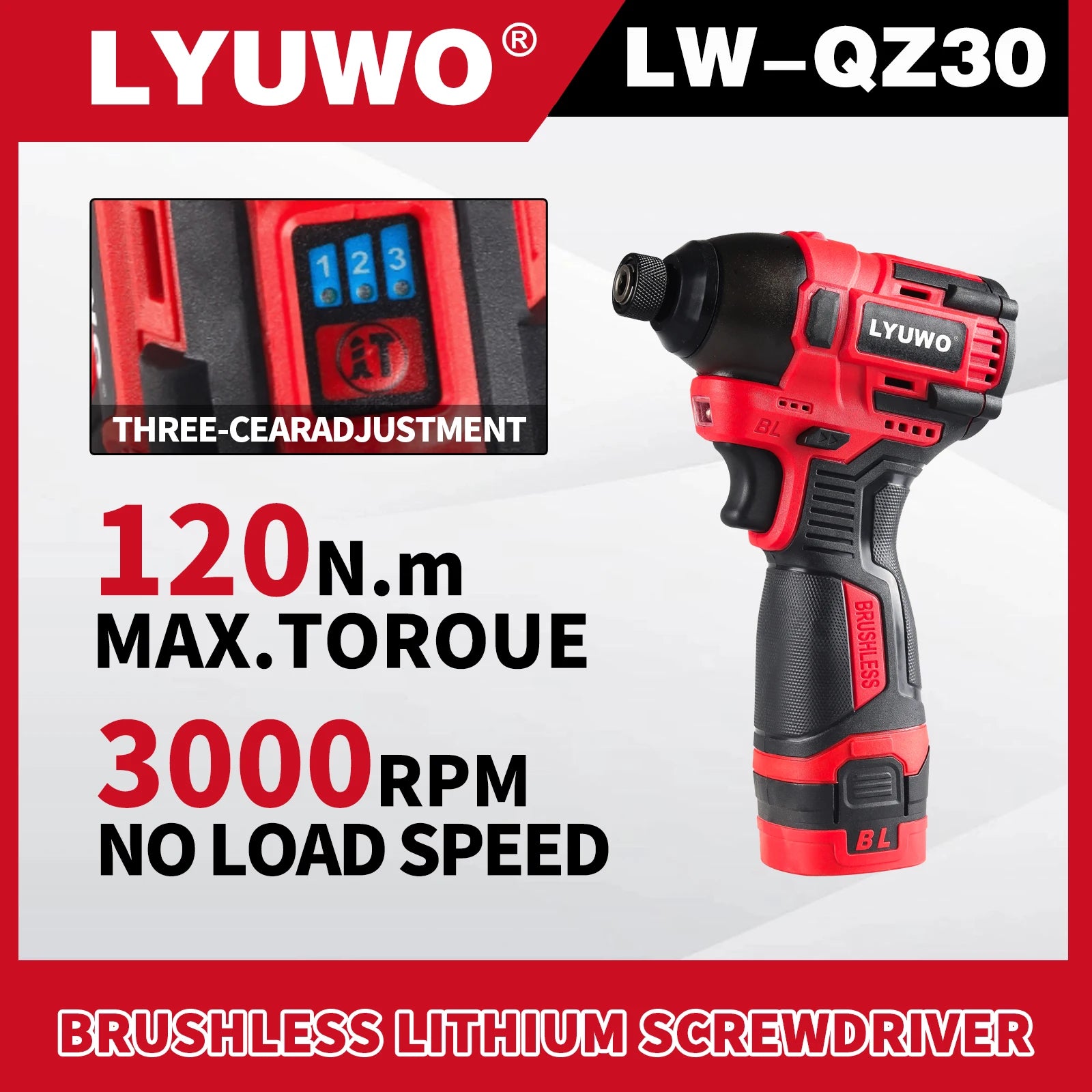 Máy Vặn Vít Không Dây LYUWO 21V Brushless LED Pin Makita