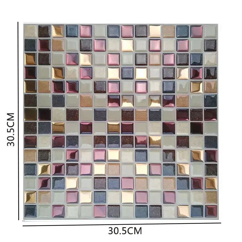 Gach Op Tuong Bep 12x12 Dan Dinh Khong Tham Nuoc 3D Mosaic