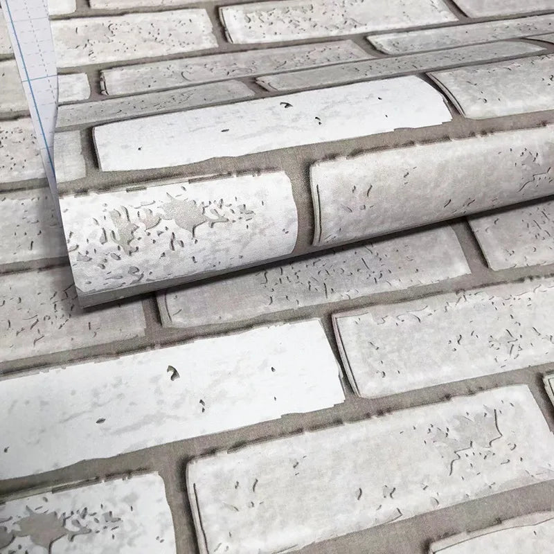 Waterproof Brick Texture Wall Panels, Retro Self-Adhesive Wallpaper for Kitchen Bathroom Cafe Peel & Stick Wall Covering