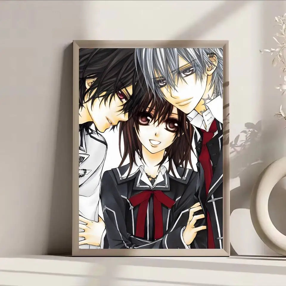 Poster Anime Vampire Knight Dán Tường Bền Nước Quán Cafe