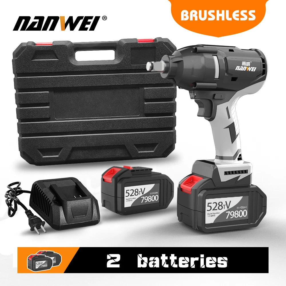 NANWEI Dụng Cụ Vặn Lốp Ô Tô Không Dây 21 V 600 Nm Dễ Dàng