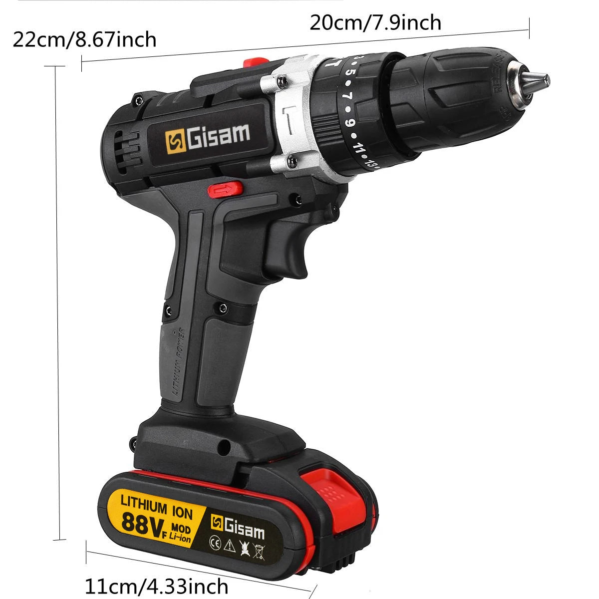 Máy Khoan Không Dây 21V Tác Động Pin Lithium 2 Tốc Độ