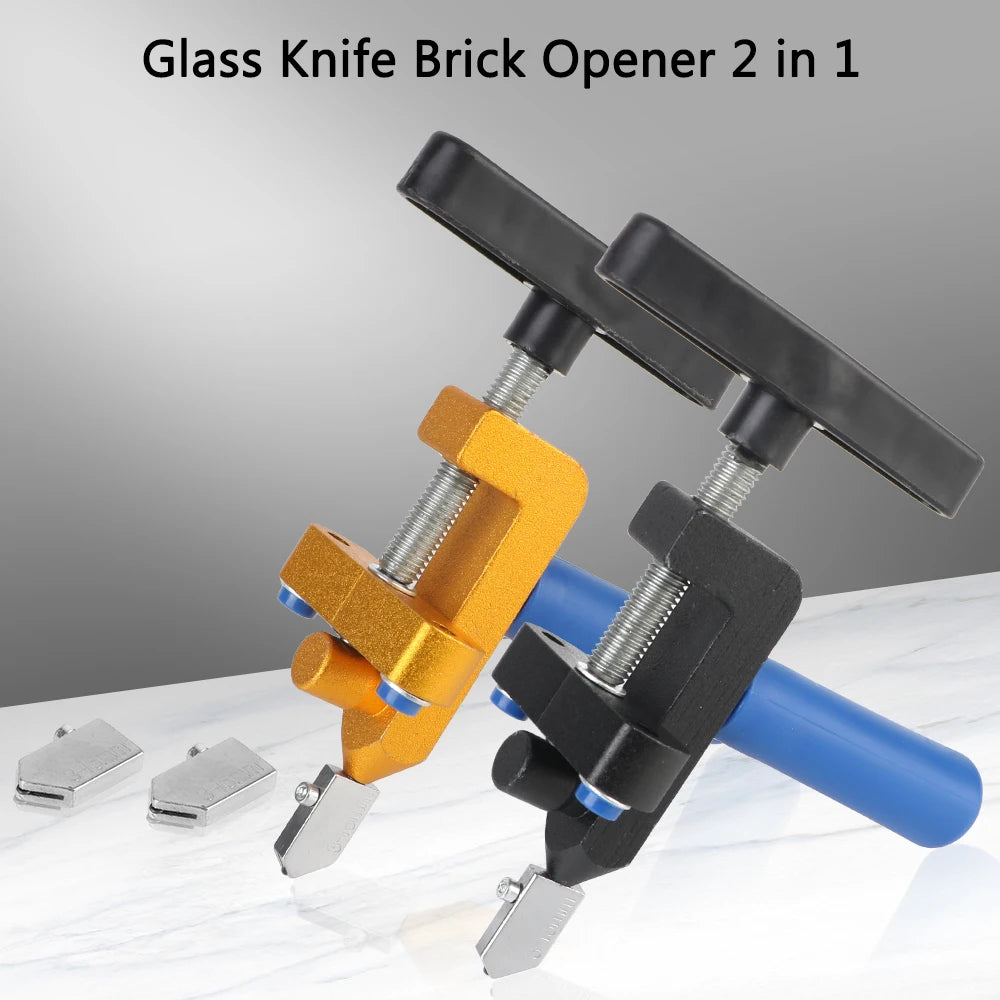 Tile Breaker Knife Wheel Glass Tile Hand Cutting Tool 2-in-1 Tile Cutter Professional Mirror Cutting Tool Accessories