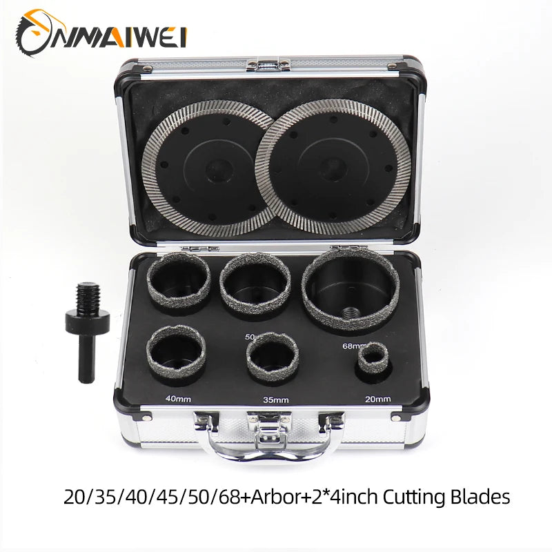 Bộ Mũi Cắt Lỗ Kim Cương M14 Cho Máy Mài Góc 7 Mảnh