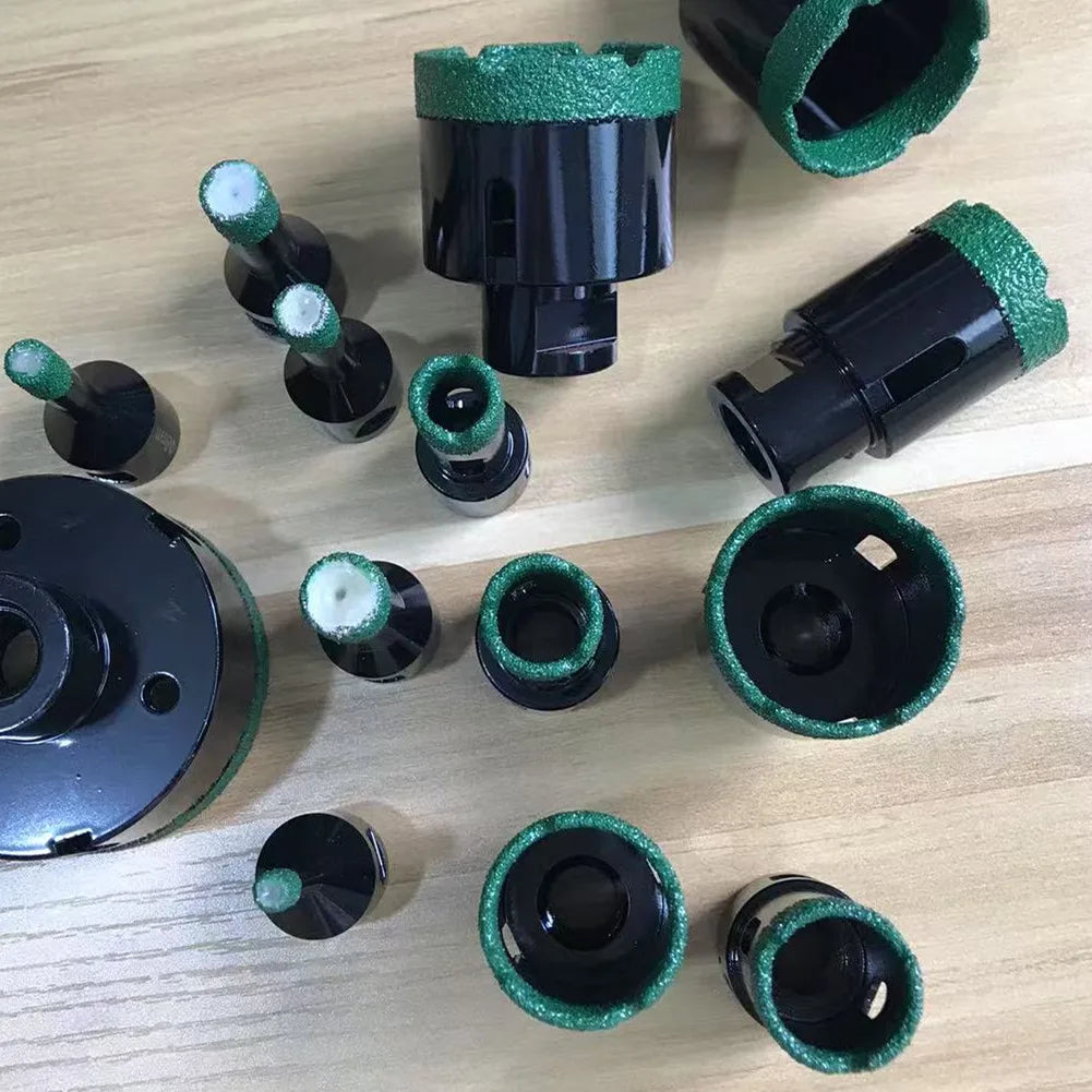 Diamond Brazed Core Dry Drill Bit 1Pc 6-100mm for Porcelain Tiles Marble Glass Granite Hole Cup Saw Cutter Accessories Cutting