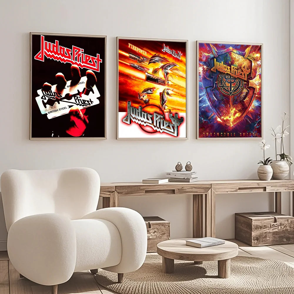 Poster Judas Priest Heavy Metal Treo Tuong Trang Tri