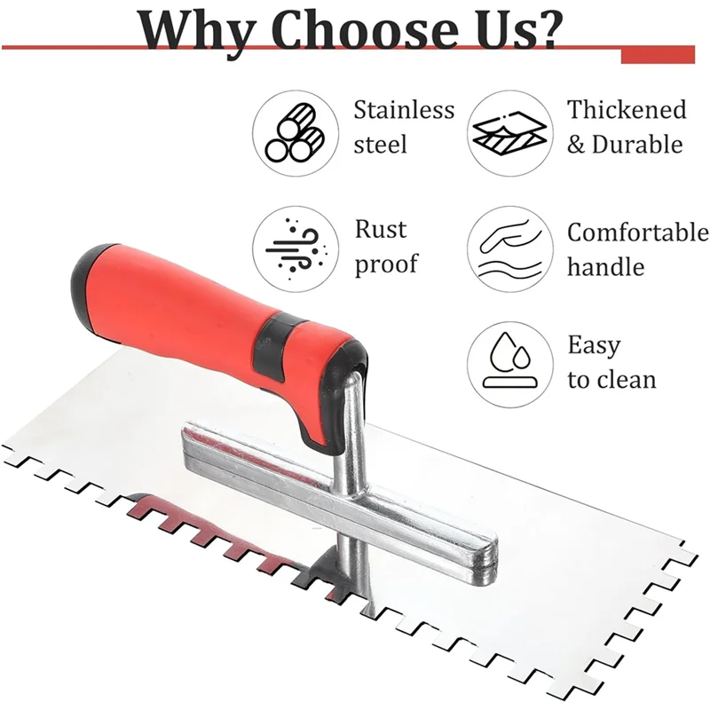 Bộ Dao Trát Gạch Inox 4 Món Cho Lát Tường Sàn Chất Lượng